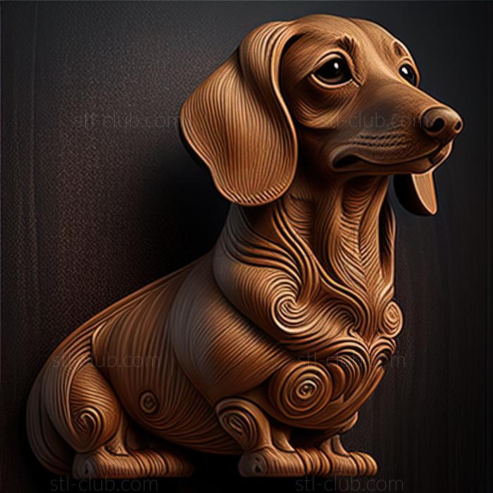 3D model st Dachshund dog (STL)